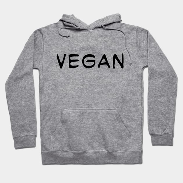 "Vegan" quote design Hoodie by PeachAndPatches